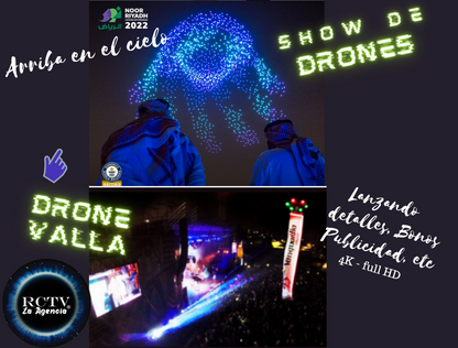 show de Drones con su Marca en los cielos y Drone Publicitario Lanzando Bonos de compra